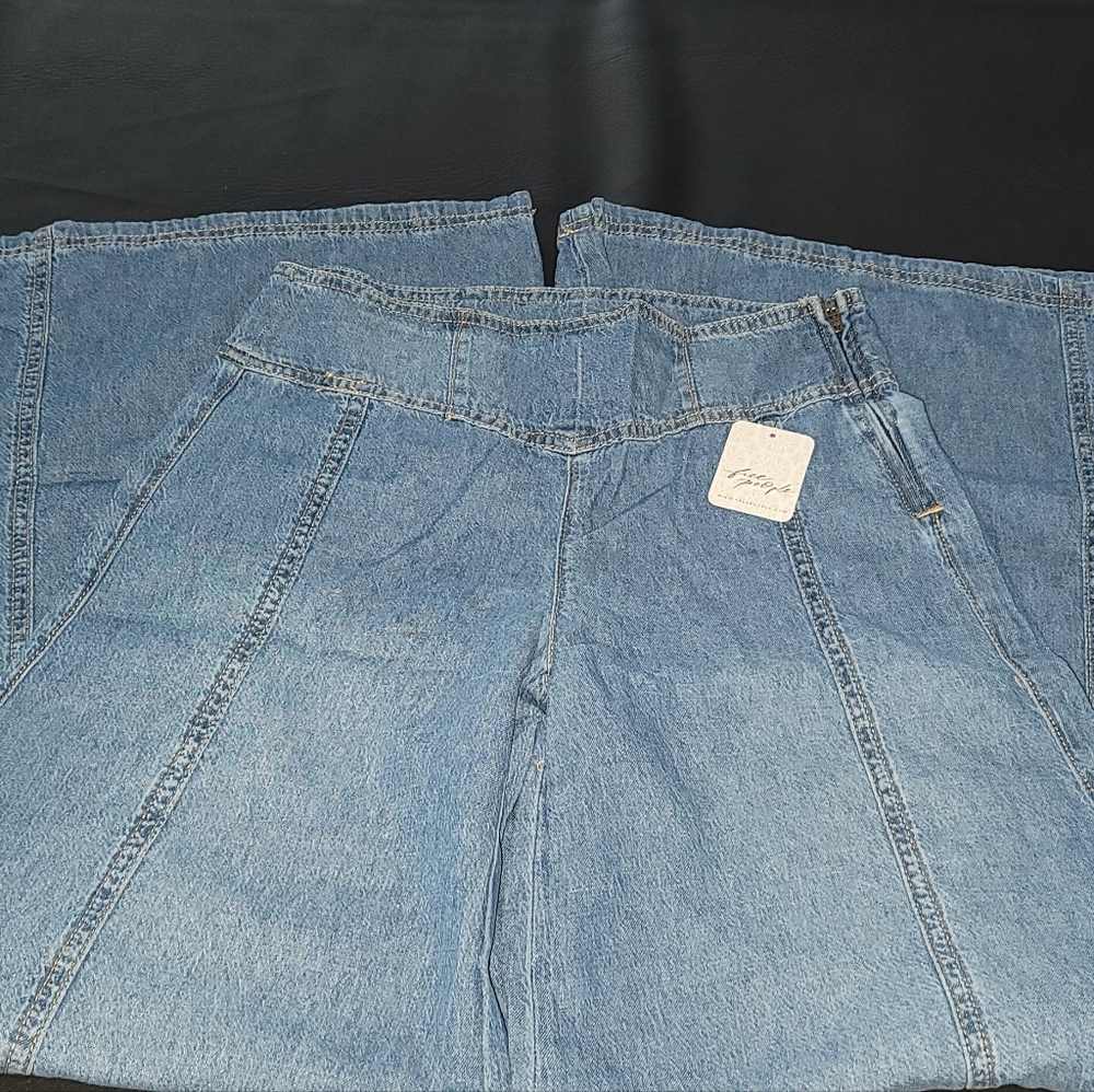 🔥Size25&27🔥Free People Super Wide Leg Jeans - Picture 8 of 11